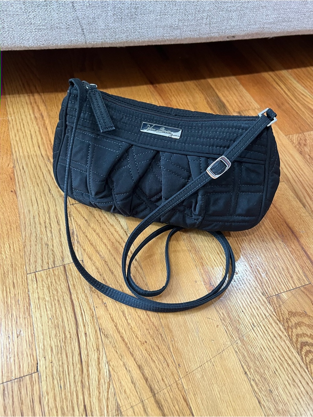 Vera Bradley Black Quilted Mini Crossbody